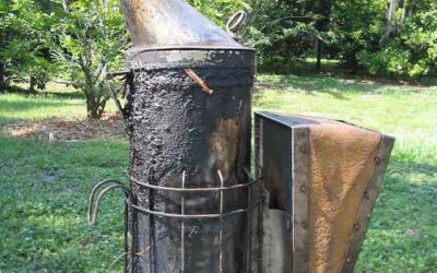 Lighting and using a smoker in beekeeping